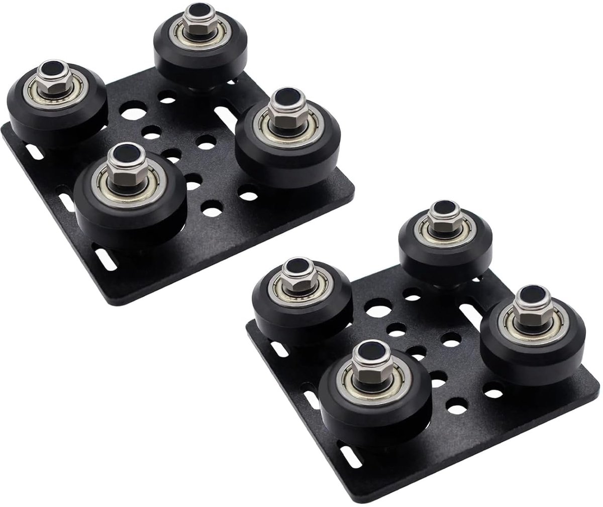 3D printer reserveonderdelen - 3D Printer Nozzles - V-Slot Portiekplaat, POM Wielen Set met Plaat voor Aluminium Extrusie (2-pack)