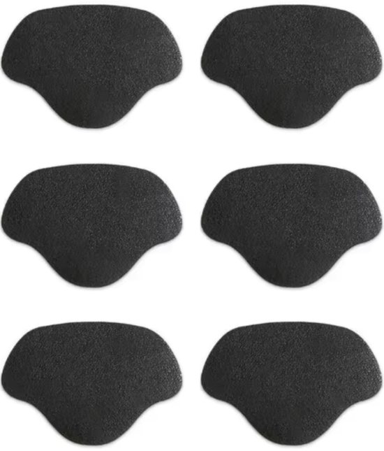 Protections de talon autocollantes pour chaussures de sport - 6 pièces - Zwart