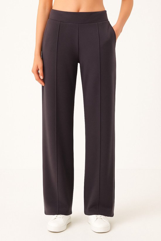 Pantalon de jogging Smith & Solo pour femme - Pantalon en viscose coupe droite Adultes - Anthracite M