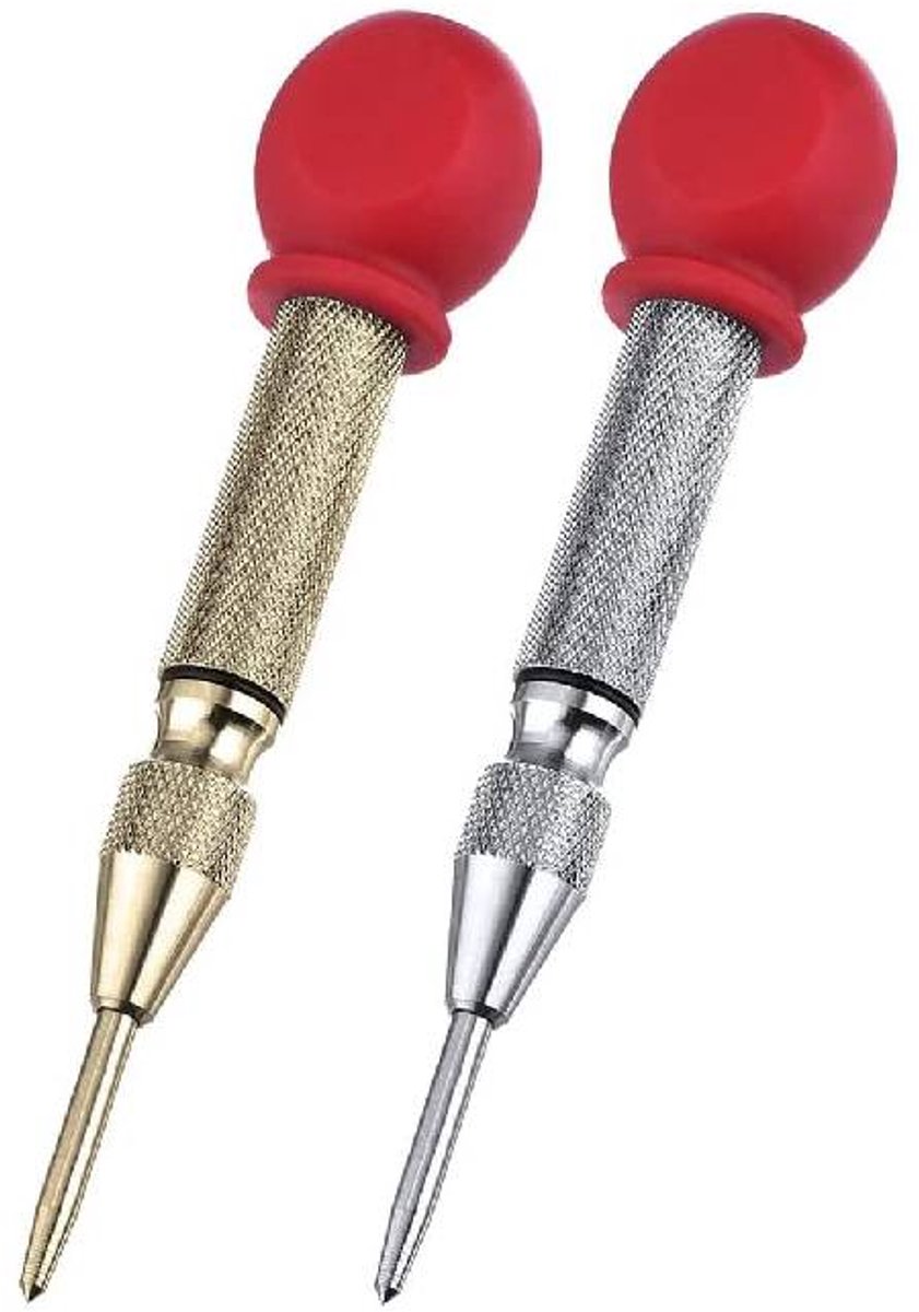 2 stuks automatische centerpons- centerpons- voor hout- metaal- kunststof en autoruiten