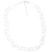 Behave® Schakel ketting wit - kunststof 46 cm