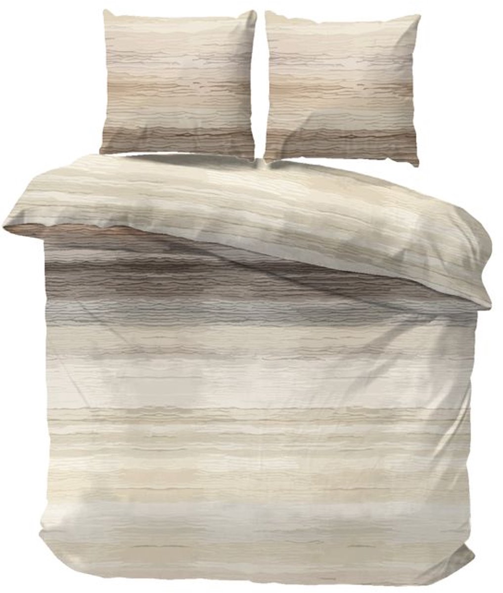 iSleep Flanel Dekbedovertrek Freek - Litsjumeaux - 240x200/220 cm - Naturel
