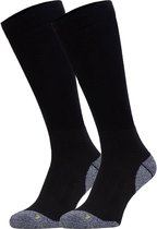 NOMAD® Coolmax Compressie Sokken | Maat 43-46 Zwart | Naadloos | Verkoelende Coolmax® vezels | Verstevigd Voetbed | Perfecte Pasvorm | Heren & Dames |Zwart | Anti Teek en Mug Compressie Wandelsokken