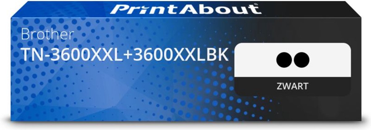 PrintAbout huismerk Toner TN-3600XXL+3600XXLBK Zwart Multipack Extra hoge capaciteit geschikt voor Brother