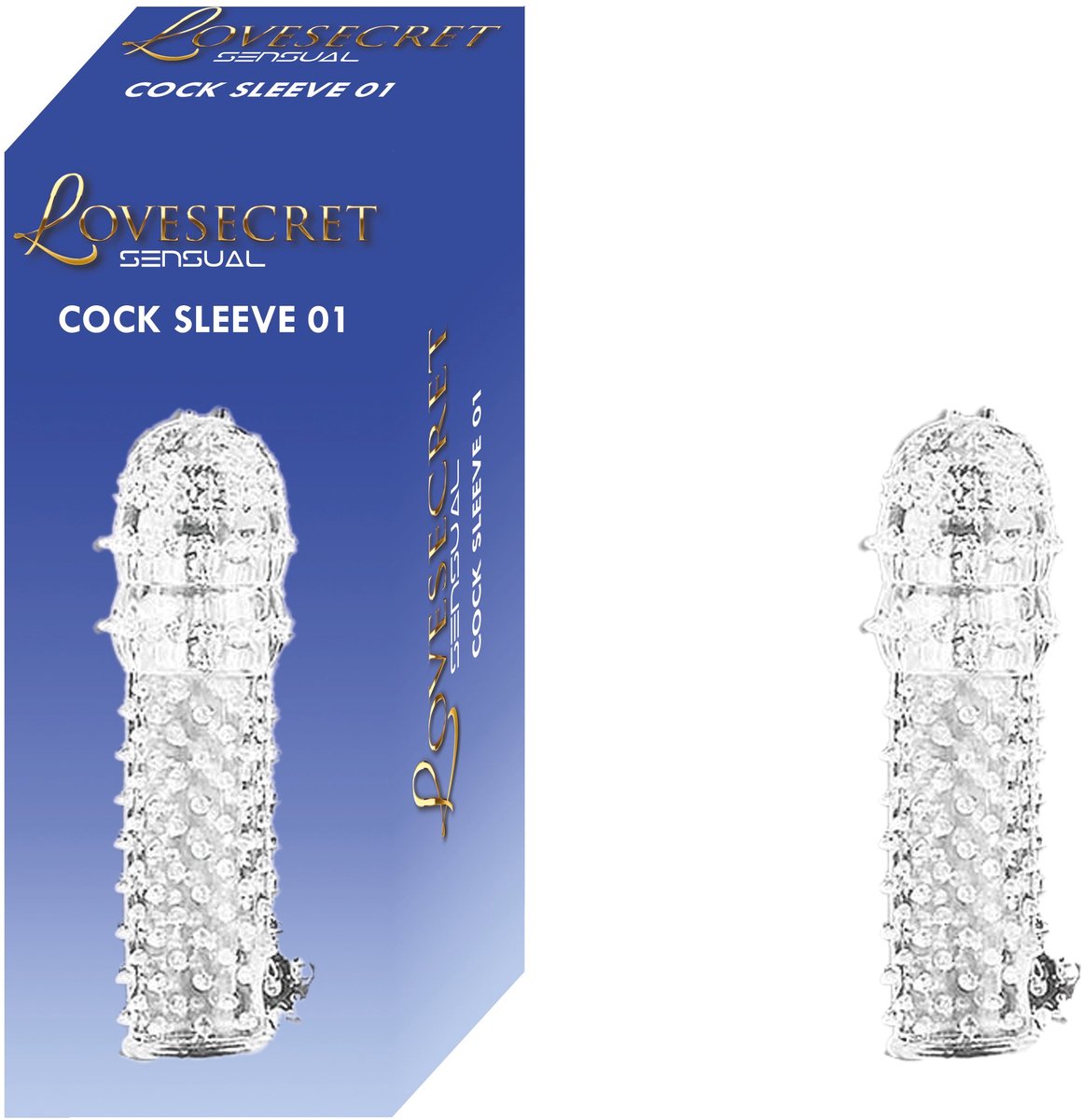 Lovesecret Sensual – LS37 – Cock Sleeve 01 – Transparante Penis Sleeve Ribbel – 12,5 cm