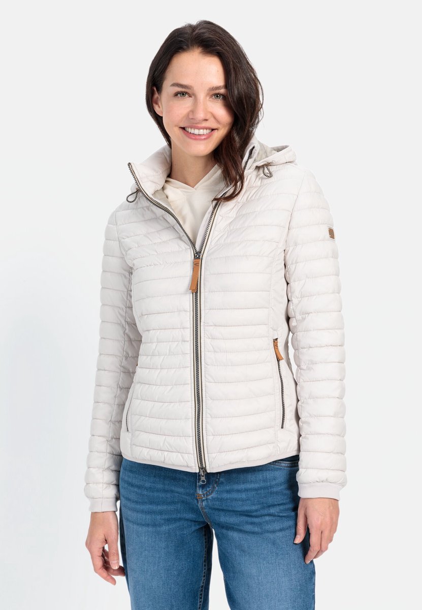 camel active Lichtgewicht gewatteerde jas gemaakt van gerecycled polyamide - Maat womenswear-52 - Wolwit