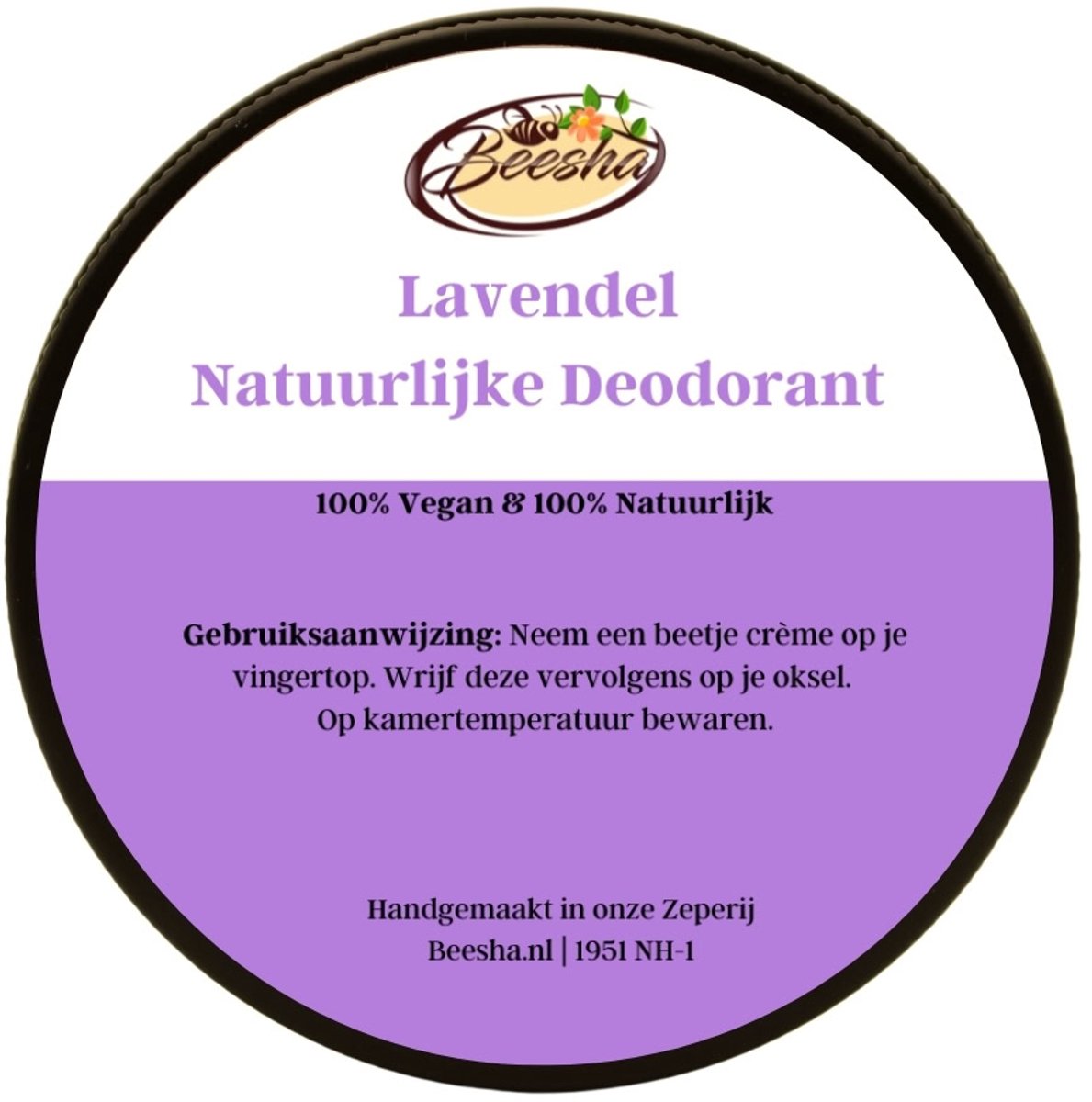 Beesha - Natuurlijke Deodorant Lavendel