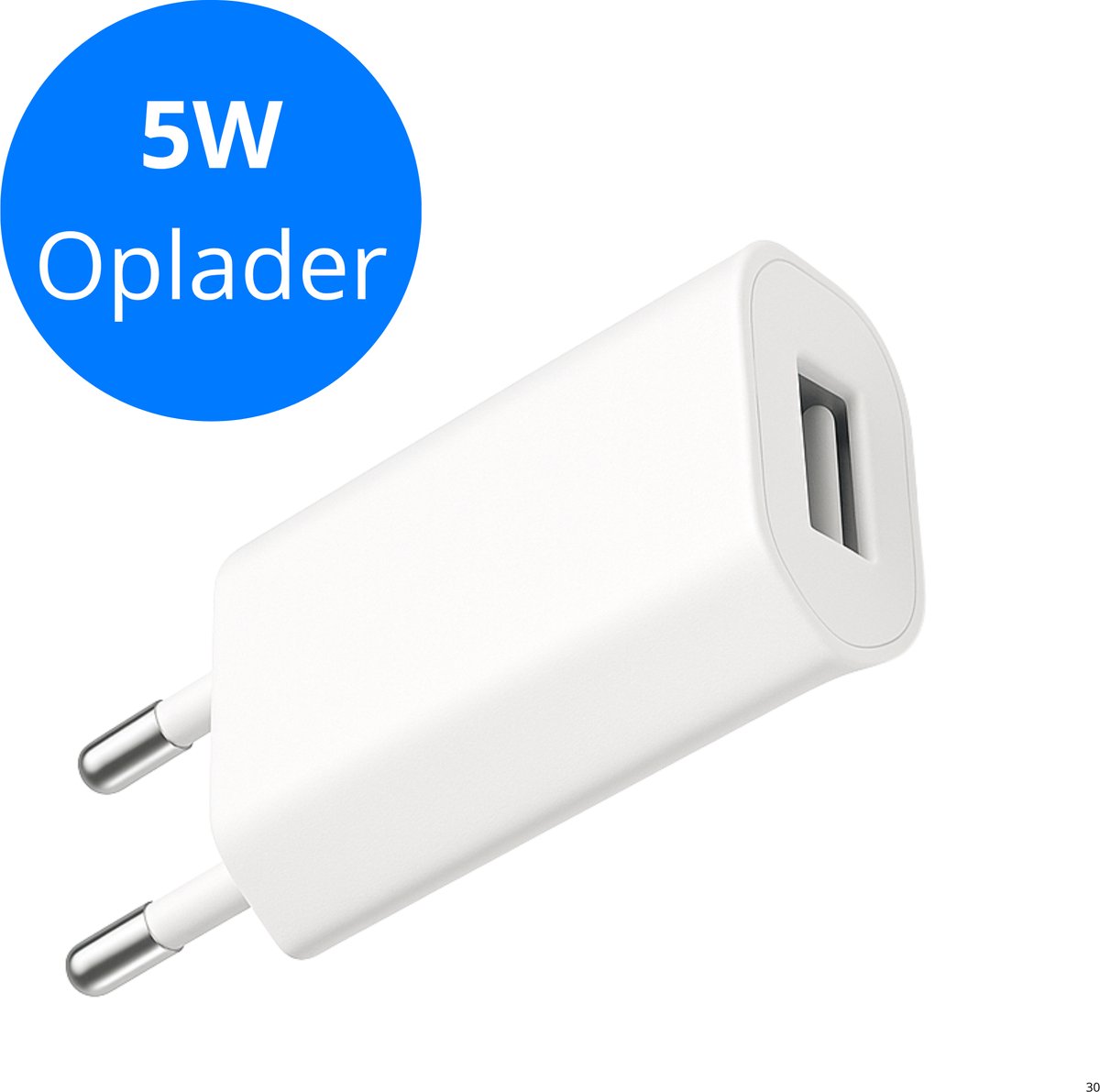 INFY 5W USB Oplader - Oplaad stekker - Wereld stekker - Universele USB oplader - USB-A adapter - Wit
