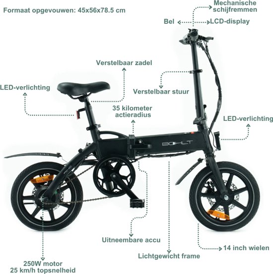 Lichtgewicht Vouwfiets 12/14 Inch – Aluminium Frame, Schijfrem, 1 Versnelling, Snel Opvouwbaar, Draagvermogen 200 Kg, Ideaal Voor Woon-werk En Sport