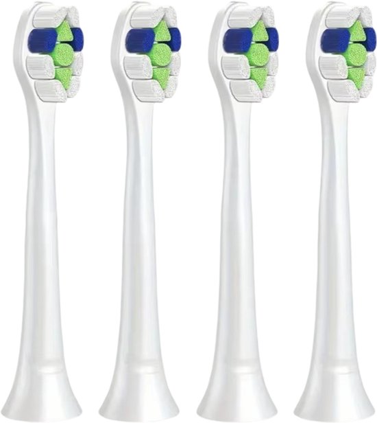 Opzetborstels passend op Philips Sonicare W2 Optimal White – 4 stuks – Wit – Ronde borstelkop