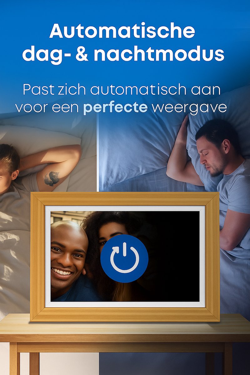 KYCE Digitale Fotolijst met Wifi en Frameo App - 10.1 inch - Fotokader - 16GB thumbnail 6