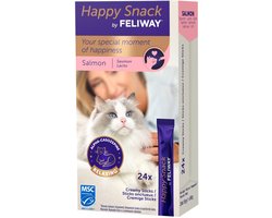 Feliway Kattensnack Happy Snack Zalm - 4 x 24 x 15 gr - Voordeelverpakking