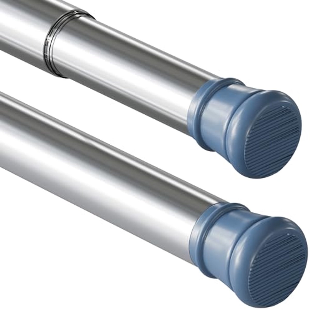 Verstelbare Telescopische Gordijnroede Zilver - Geen Boren Nodig - Extra Dikke Kledingrail voor Badkamer en Slaapkamer - 110-165 cm - Diameter 32 mm