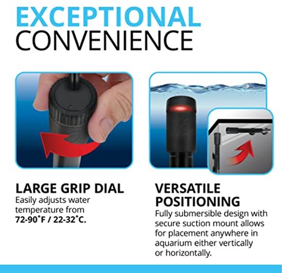 FLUVAL T100 dompelbare elektronische aquariumverwarming, voor aquaria tot 100 liter