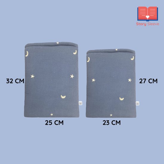 Story Sleeve - Book Sleeve / E-reader Sleeve Sterrenstof - 27 x 23 cm - Ook geschikt voor E-reader - Boekenhoes - Boekbeschermer - Boekhoes - Booksleeve - Voor boek van Story Sleeve — afbeelding 2