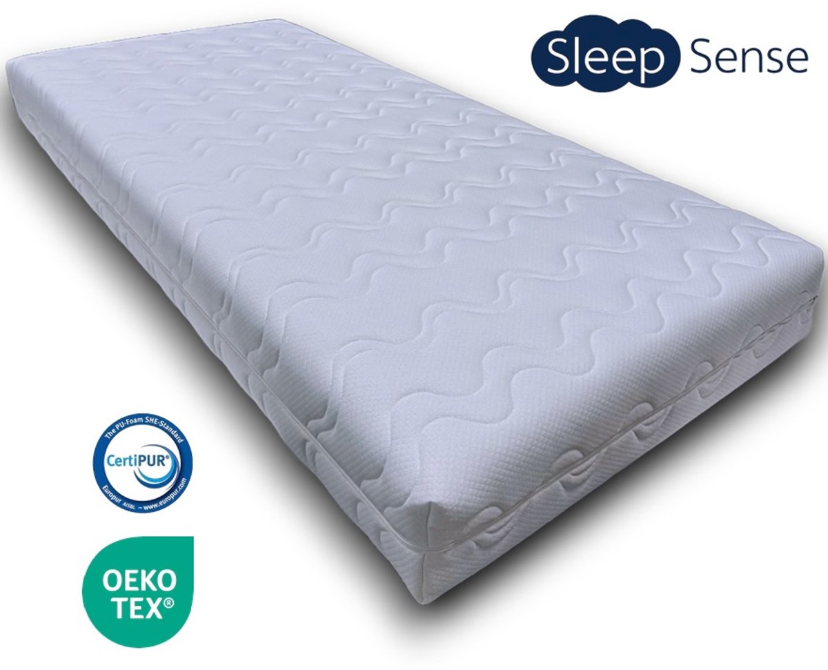 Sleep Sense® - Hotel XXL Matras 80x200 - circa 20 cm - Koudschuim - HR50 - premium afritsbare hoes - Oekotex Certipur gecertificeerd - Gratis levering