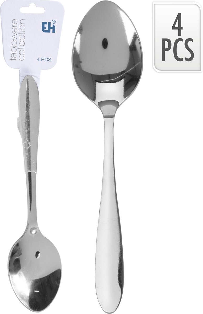 EH Lepel 4-delige set – RVS tafellepels – Duurzaam & vaatwasserbestendig