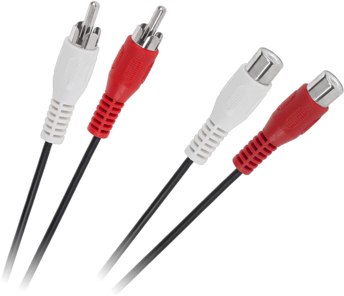 Profile Audio Kabel - L/R (RCA) (m) naar L/R (RCA) (v) - 1.5m - Zwart