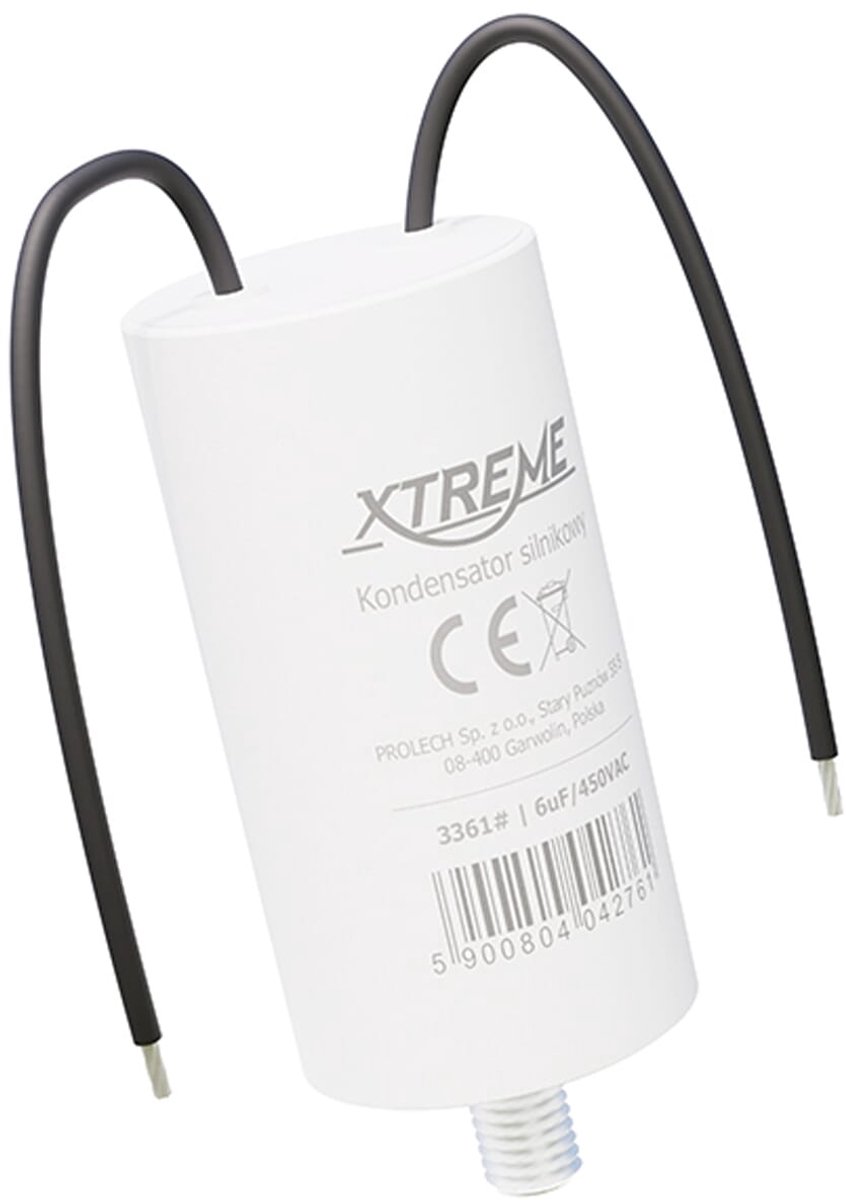 XTREME Motorcondensator 6µF 450V AC - Condensator met Kabels - Start/Bedrijf
