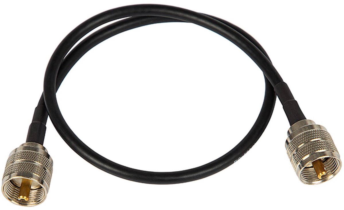 BLOW SWR-meter Kabel - PL-259 naar PL-259 - UHF RF Kabel - 50cm - Zwart - Voor CB Radio & Hamradio