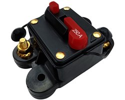 ProRide Automatische Zekering 250A - 12V/48V DC - Spatwaterdicht - Stroomonderbreker voor Voertuigen en Boten