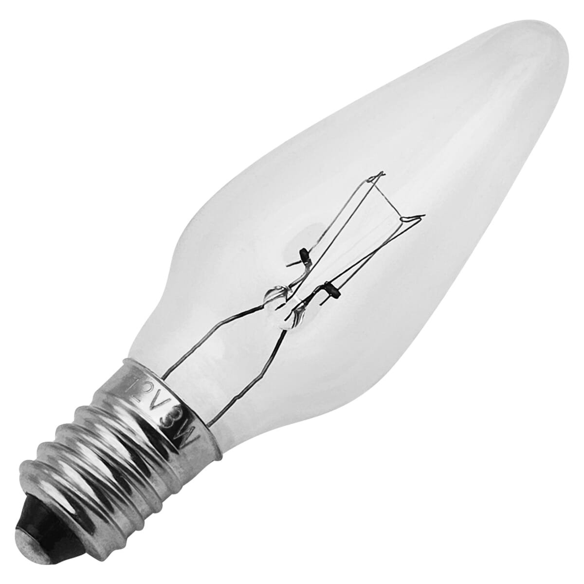 Reserve Kerstlampje E10 - Wolfraam - 12V/3W - Warm Wit Licht - 2200K - 13 Lumen - Dimbaar - Helder - Klassiek model