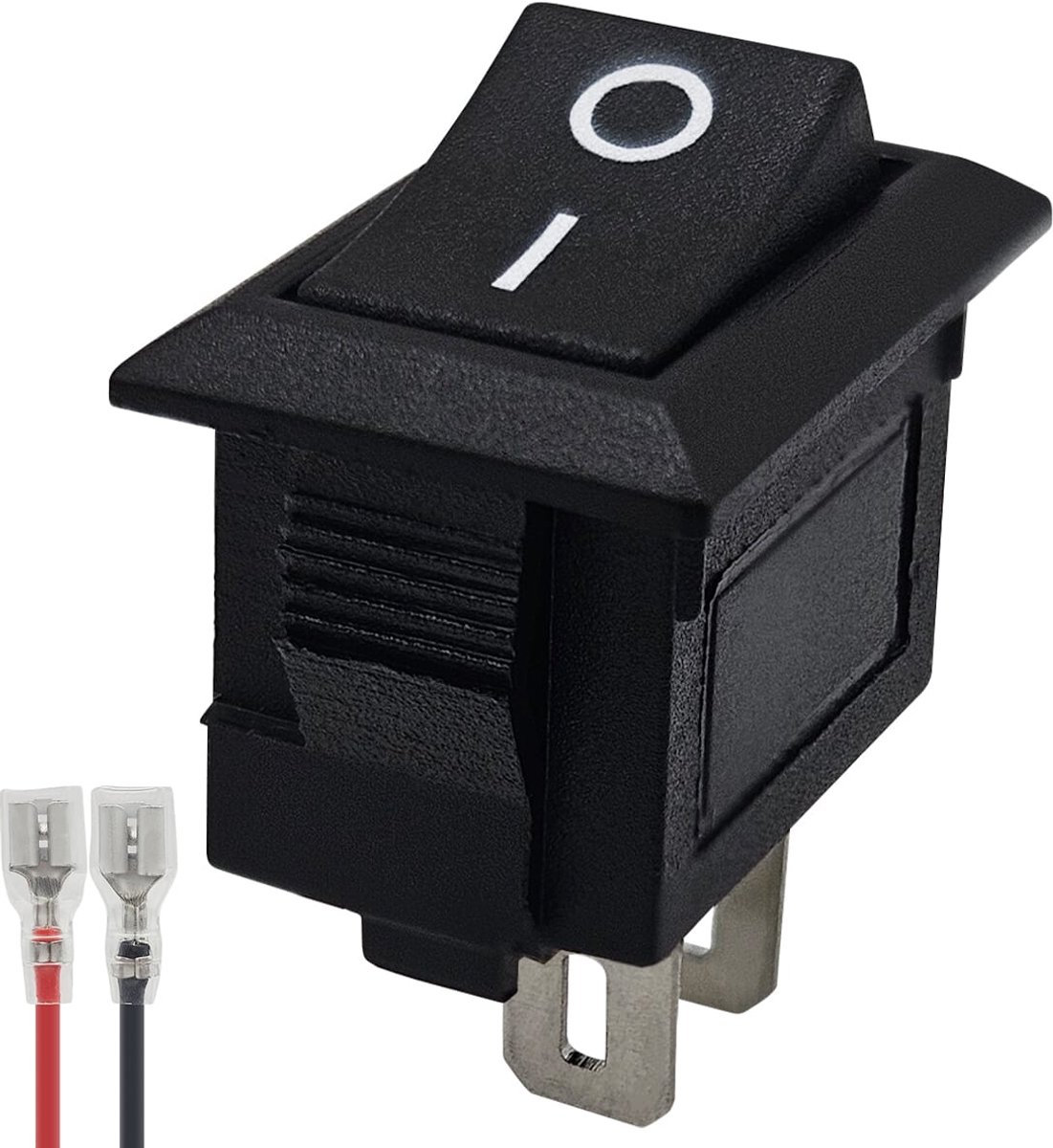 Lot De 10 Interrupteurs à Bascule 12V SPST – Mini Bouton On/off 2 Broches, Facile à Installer, Pour Projets électroniques