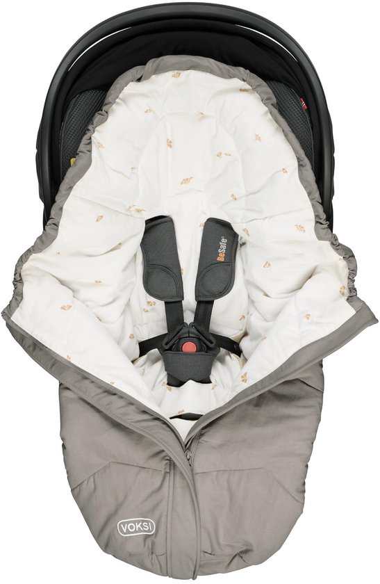 Voksi Move Light voetenzak - Voetenzak autostoel baby - zomer -DarkSand wings van Merkloos — afbeelding 2