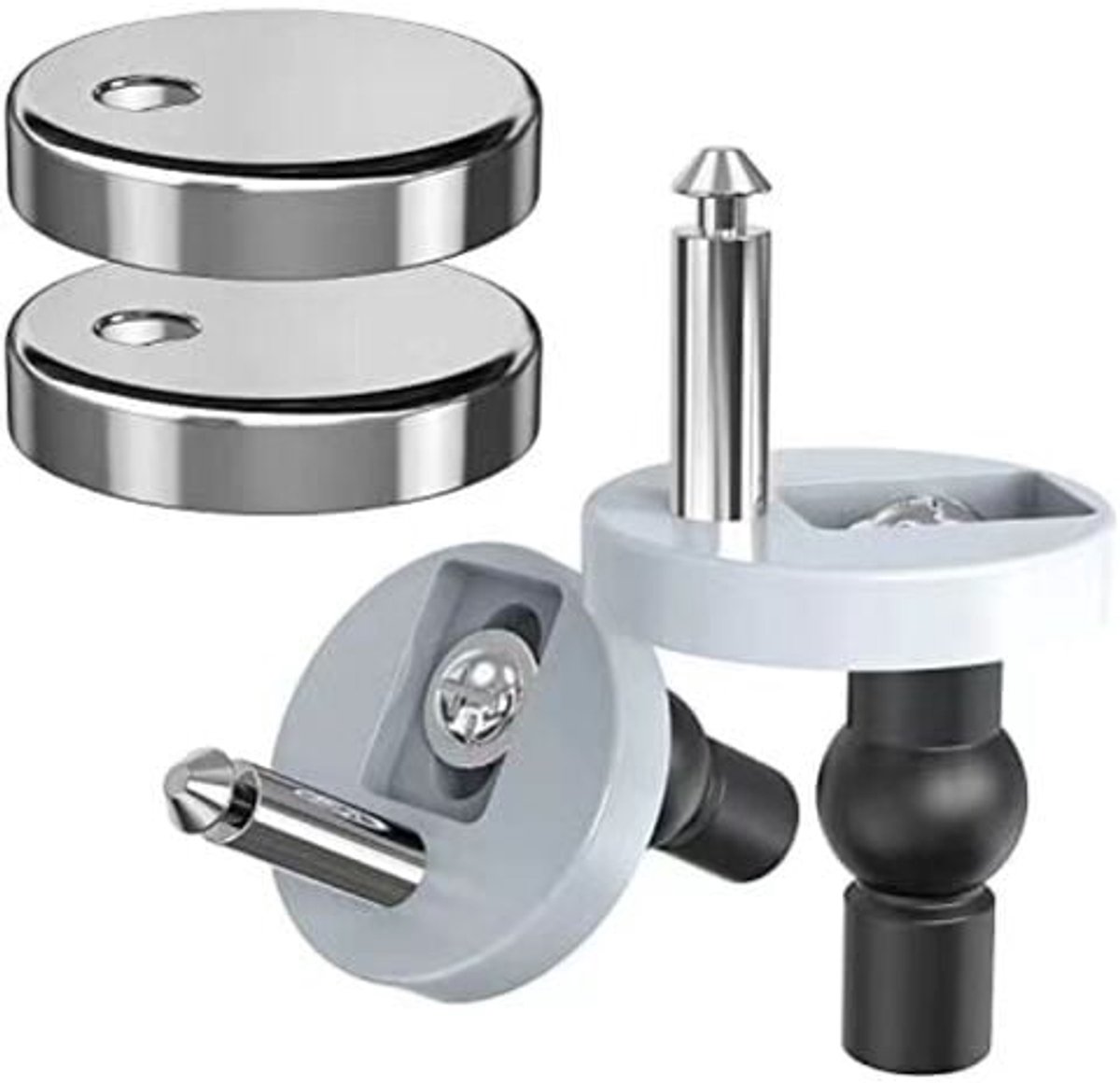 2-pack snelontgrendelbare toiletbrilscharnieren - snelontgrendelbare toiletbrilbevestigingen - universele toiletbrilscharnierfittingen - voor blinde gaten in het toilet