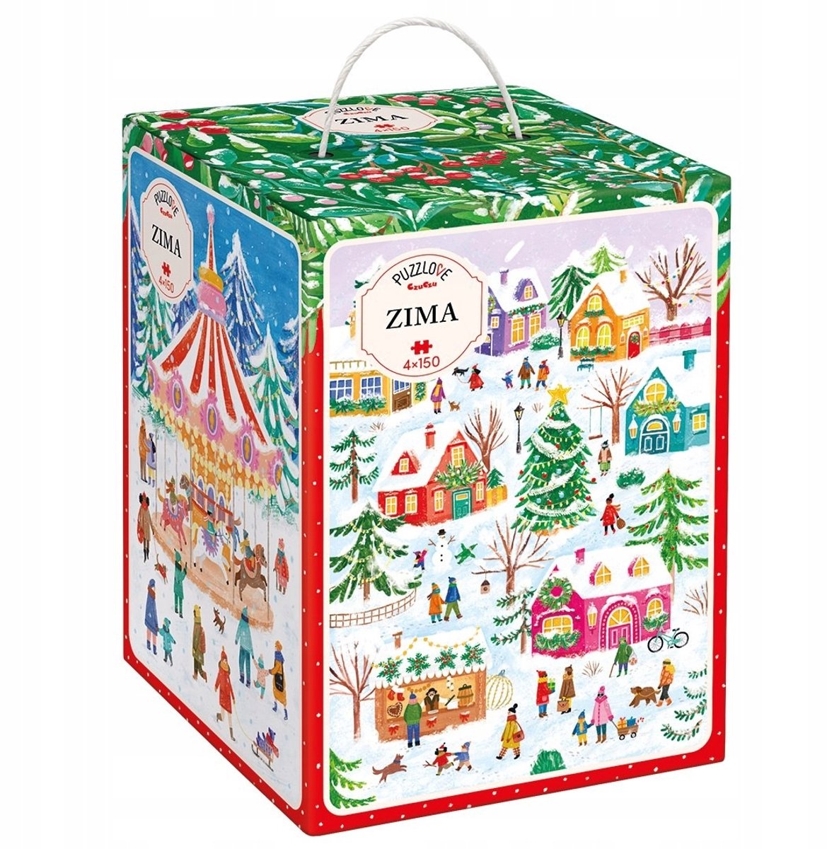 CzuCzu Puzzlove Winter Puzzel Set - 4x150 Stukjes