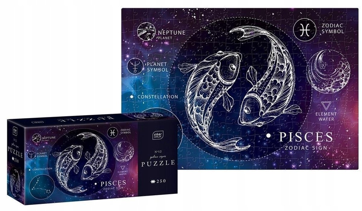 Interdruk Puzzel 250 Stukjes - Sterrenbeelden Vissen (8+ jaar)