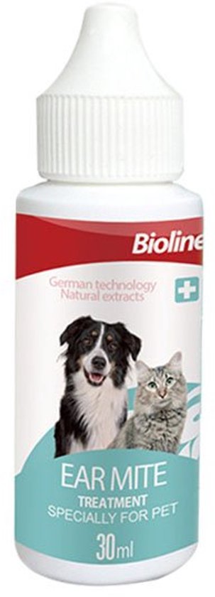 Oormijt oordruppels voor hond en kat - 30ml - 100% natuurlijk!