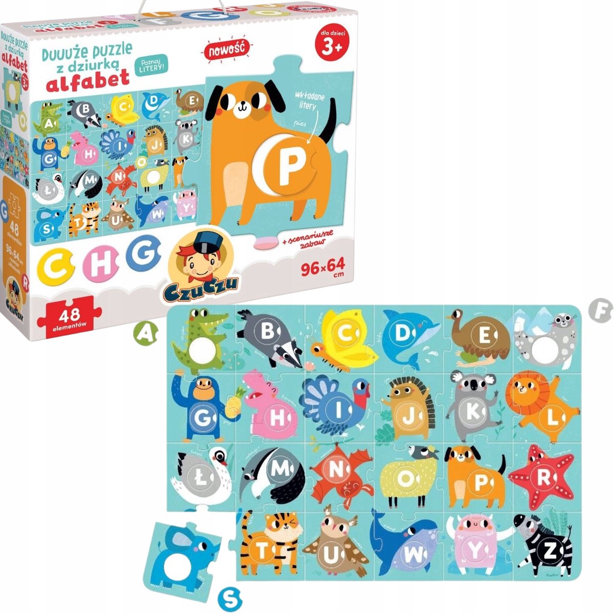 Alfabet Puzzel voor Kinderen 3+ Jaar - Leerzaam en Groot Formaat