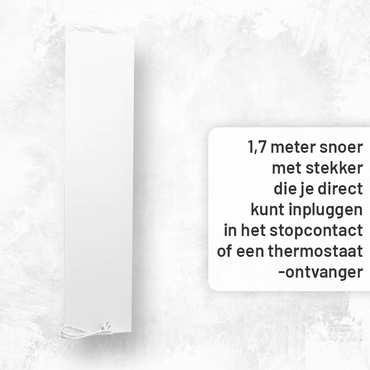 Infrarood verwarmingspaneel 30×120 cm – Mat Wit – Elektrisch Verwarmingspaneel voor Plafond & Wand – Geschikt voor Woonhuis en Kantoor – foto 2