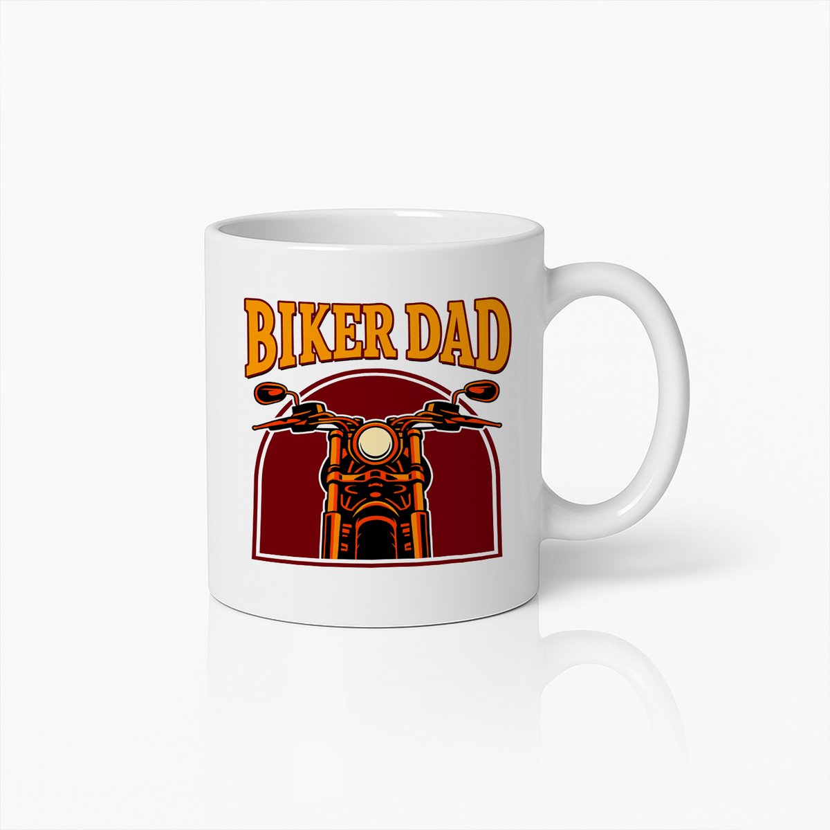 Biker Dad Motorrijder Witte Mok – Stoere Motorvader Cadeau Koffiemok 330 ml