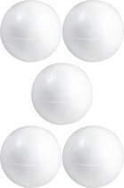 5x Hobby / DIY boule de polystyrène / sphère 15 cm demi-coquilles - Fabrication de boules de Noël - Fabrication de matériaux de base / matériel de loisir