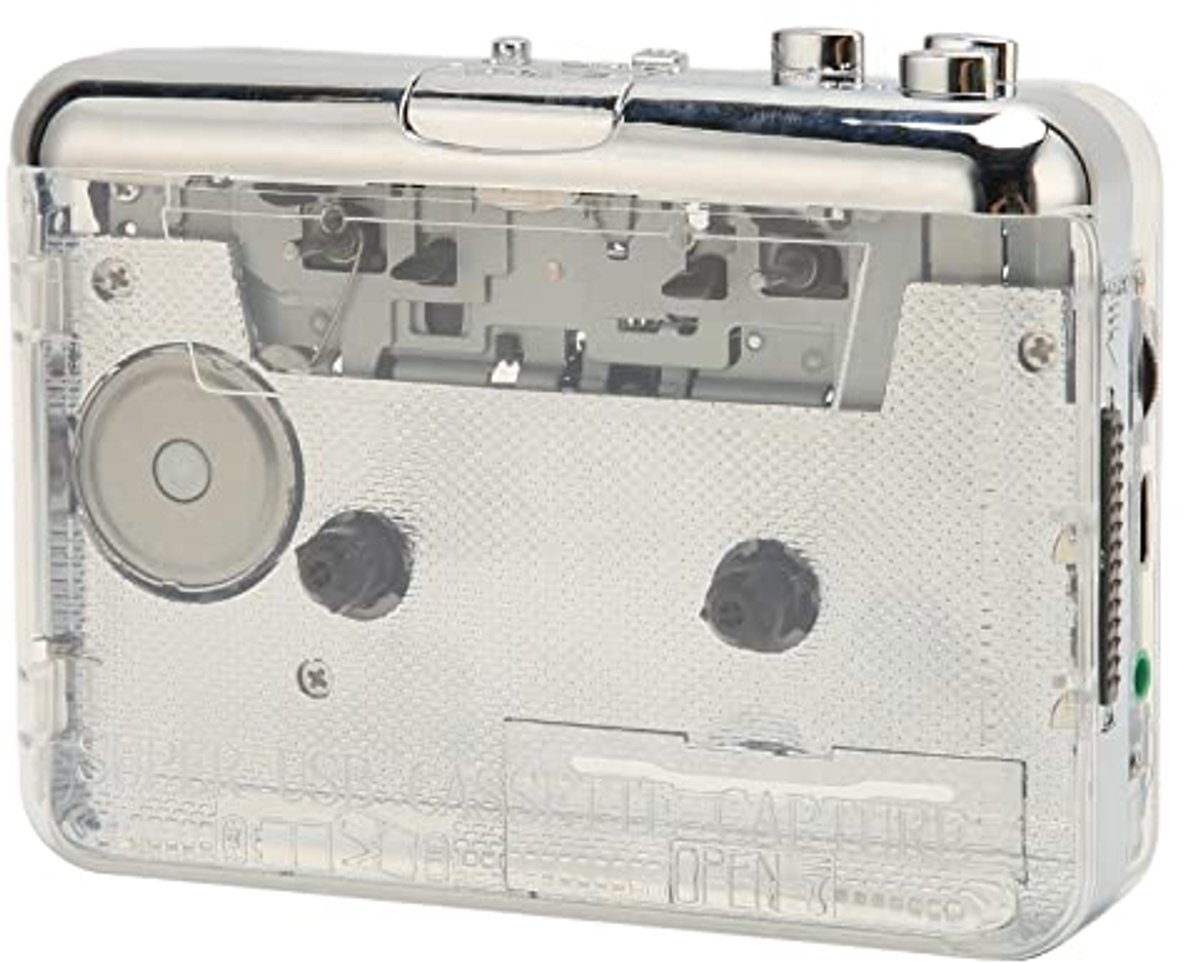 Draagbare Cassettespeler, Tape-speler, Auto Reverse Cassette Tape-speler met 3,5 Mm Koptelefoonaansluiting, Type C Cassette Naar MP3-converter