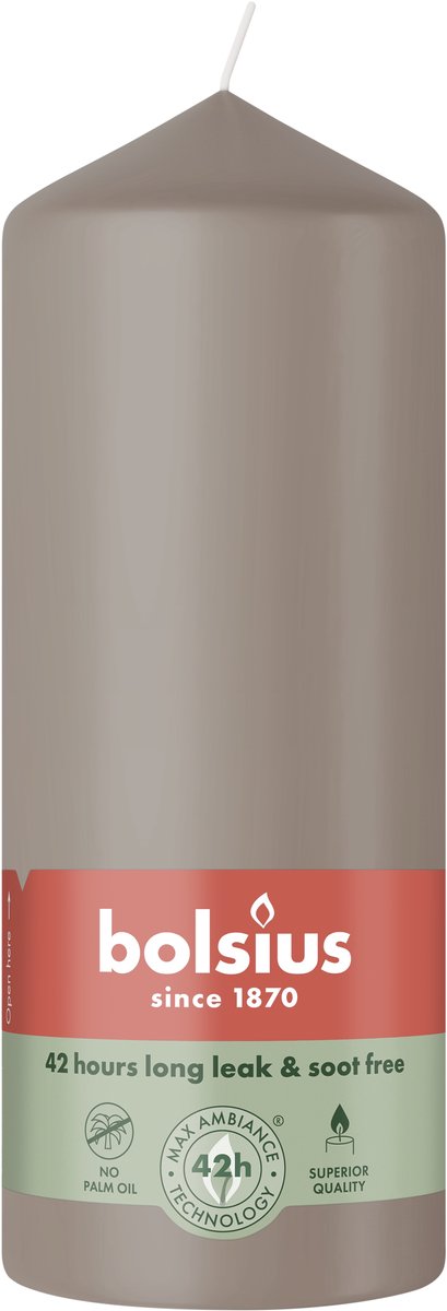 Bolsius Stompkaars 150/58 Light Taupe (1 stuk) Licht taupe