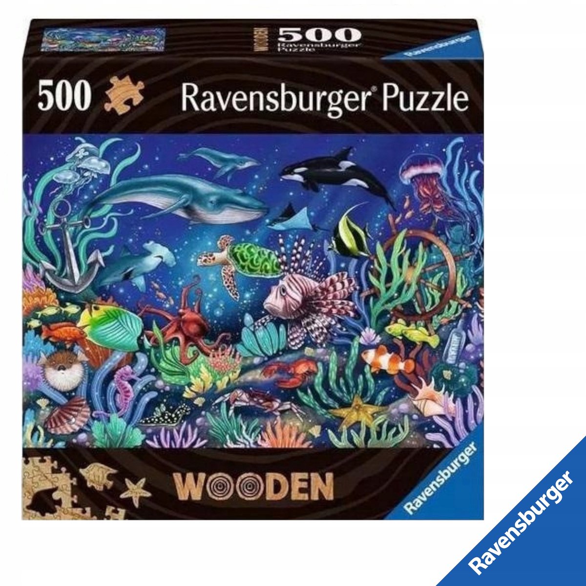 Ravensburger Houten Puzzel 500 Stukjes Onderwaterwereld