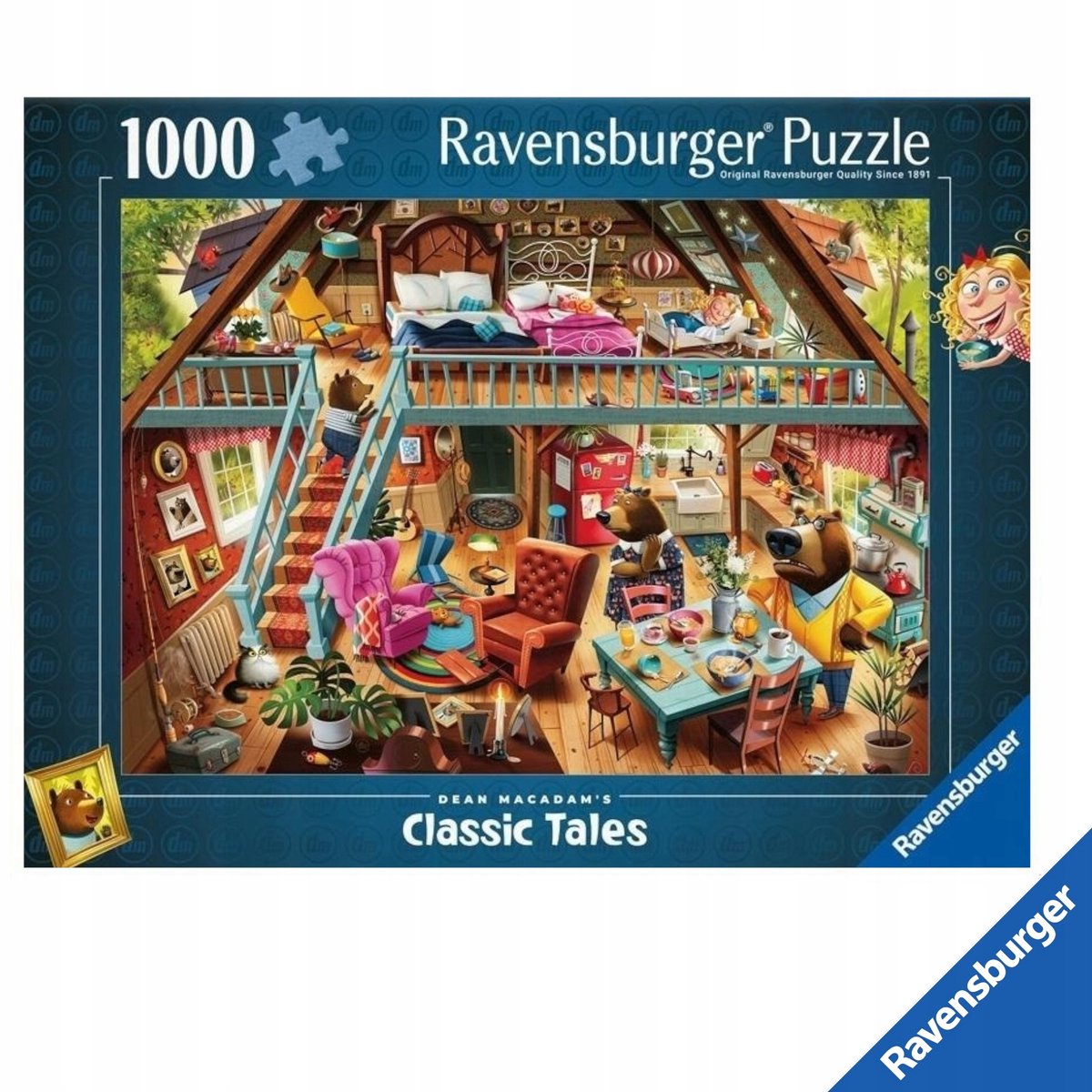 Ravensburger Puzzel 1000 Stukken - Klassieke Verhalen: Het Ontvoeren van Goudlokje