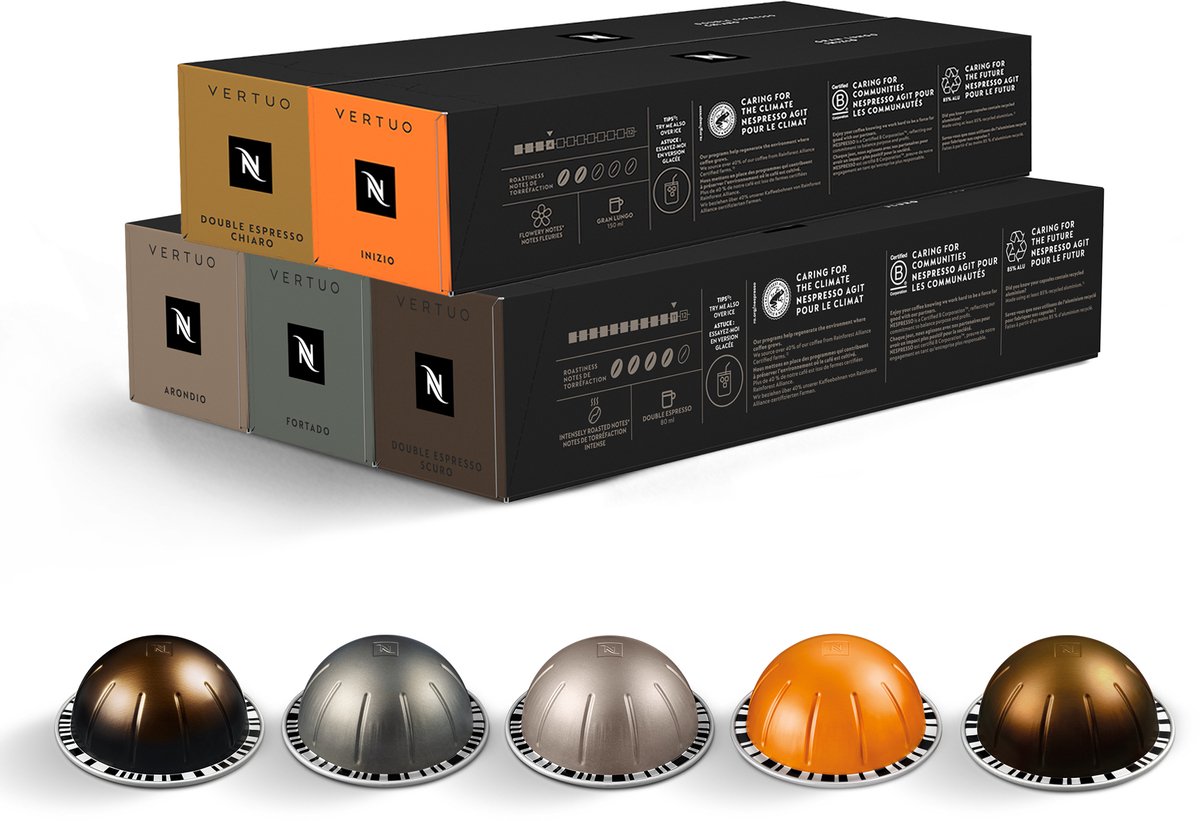 Nespresso - Vertuo - Favorieten Pakket - Koffiecups - 50 capsules