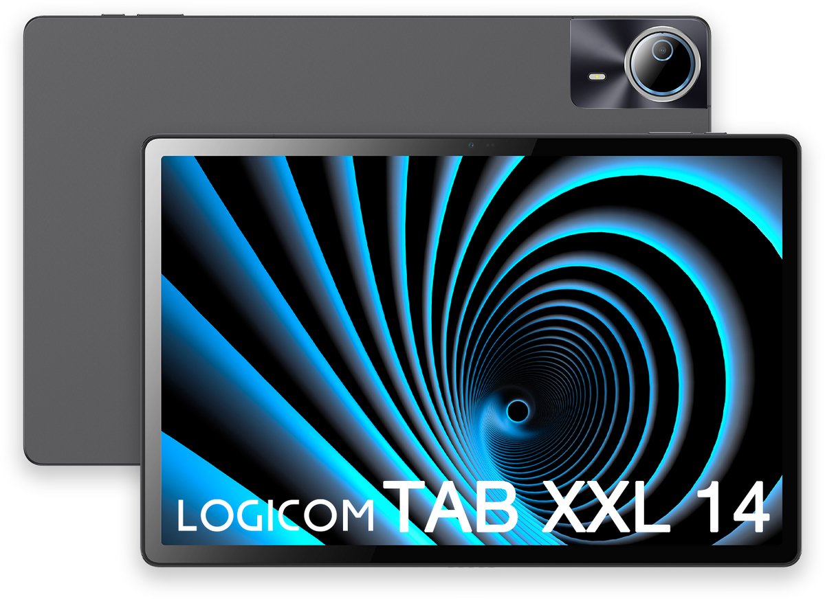 Logicom - Tablet 14 XXL - 128GB - 14 Inch - 4GB RAM - Octa Core - Zwart - Wifi - Android 15