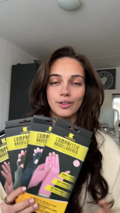 KANGKA® Reuma Compressie Handschoenen Maat M - Roze Kleur- Open vingertoppen voor Bewegingsvrijheid - Verlichting van Artritis en Reumatische Pijn