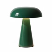 OMNIEXA Tafellamp - Vintage Donkergroen – Dimbaar & Draadloos – 3 Lichtstanden – LED Designlamp met TouchControl – Luxe Tafellamp voor Woonkamer, Slaapkamer of Horeca