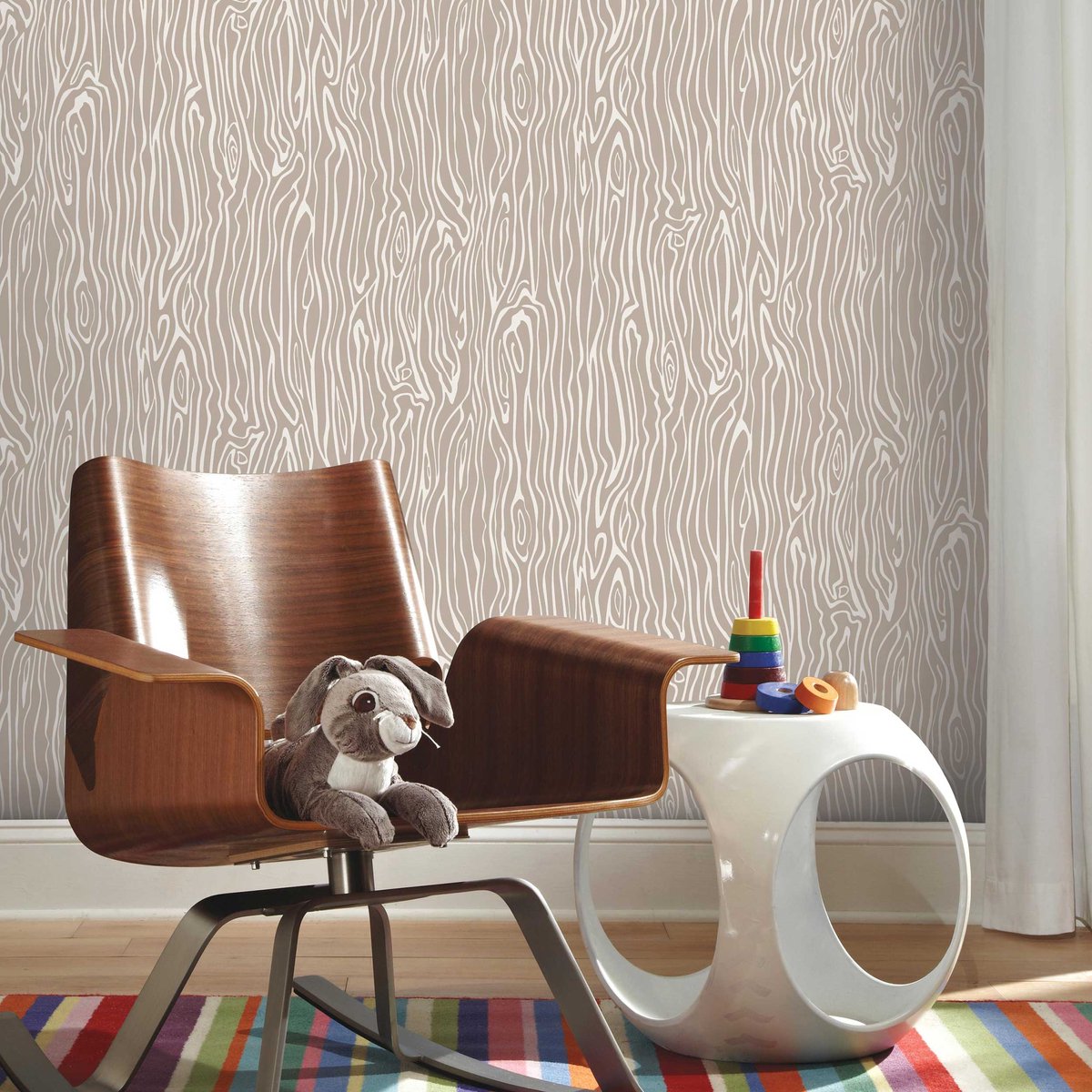 Zelfklevend behang Wood Grain - RoomMates - Muurstickers - Bruin - Vinyl