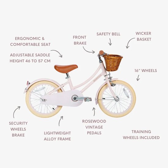Kinderfiets roze - Banwood — afbeelding 4