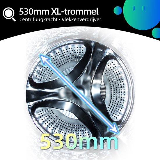 CHiQ CW07123863AX - Wasmachine - 7 KG - Space Pro - 16 programma's - AI Smart - Stoomwassen & Quick Wash - 12 jaar garantie op motor - Energieklasse A - 2025 Nieuw