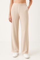 Smith & Solo Joggingbroek Dames - Broek Viscose Volwassenen Rechte Pijp - Beige XXL