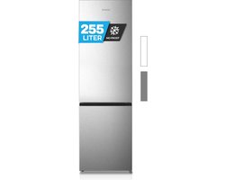 Heinrich´s HKS 3094 Koel- en vriescombinatie 255 liter - No Frost - XXL - koelvolume 188 l, vriesvak 67 l - stil 40 dB - energieklasse E - inox