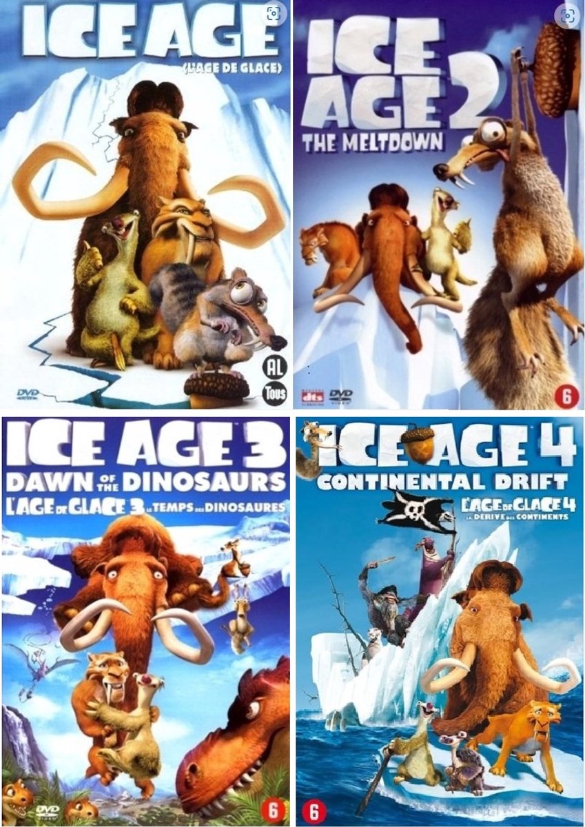 Ice Age collectie 1 t/m 4